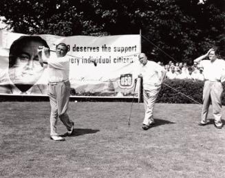 Babe Ruth and Ty Cobb Golfing photograph, 1941 June 28