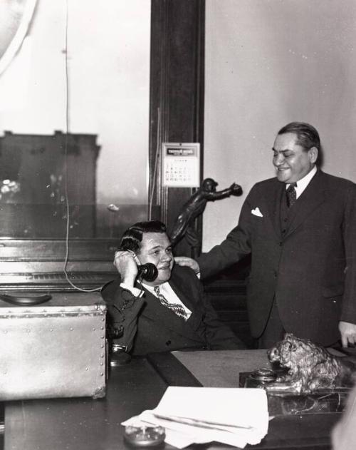 Babe Ruth and Emil Fuchs photograph, 1935 February 27