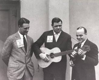 Babe Ruth, Lou Gehrig, and Andy Sannella photograph, 1928