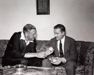 Babe Ruth and Johnny Sylvester photograph, 1947