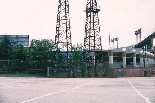 Lighting Tower and Grandstand Exterior photograph, 1994 July