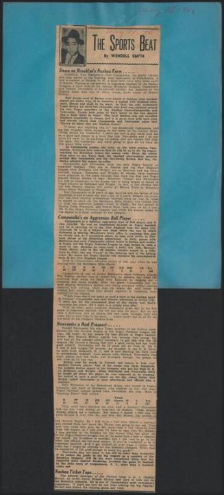 The Sports Beat newspaper column, 1946 May 18