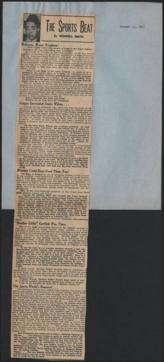 The Sports Beat newspaper column, 1947 January 11