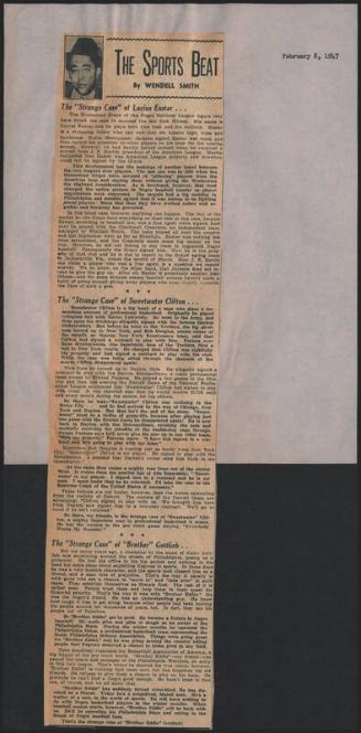 The Sports Beat newspaper column, 1947 February 08