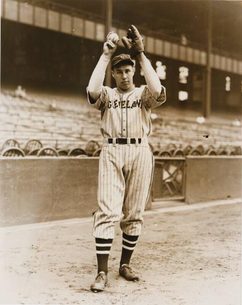 Bob Feller Pitching photograph, 1936