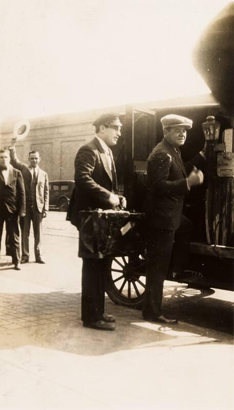 Babe Ruth on set of "Speedy" photograph, 1927 September 15