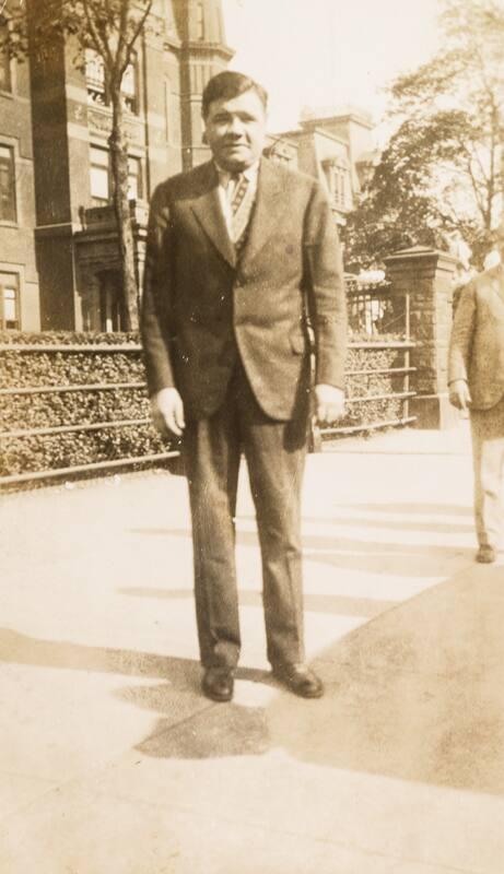 Babe Ruth on set of "Speedy" photograph, 1927 September 15