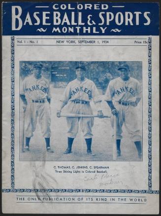 Colored Baseball & Sports Monthly newsletter, 1934 September 01