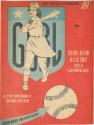 Fort Wayne Daisies versus South Bend Blue Sox scorecard, 1953