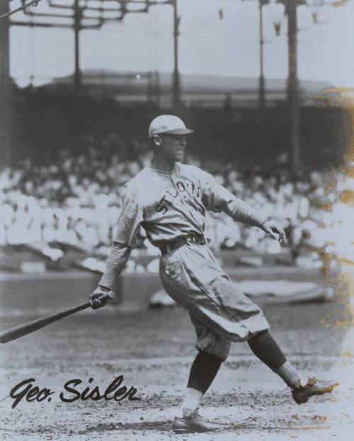 George Sisler Batting photograph, between 1915 and 1926