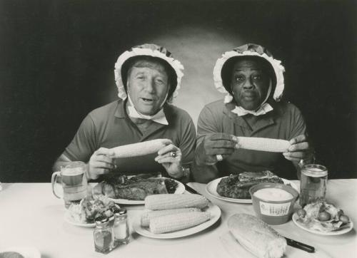 Mickey Mantle and Willie Mays in Blue Bonnet Commercial photograph, circa 1980