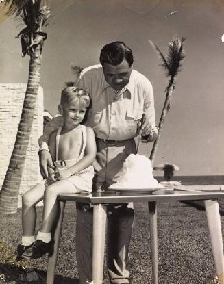 Babe Ruth and a Child photograph, undated