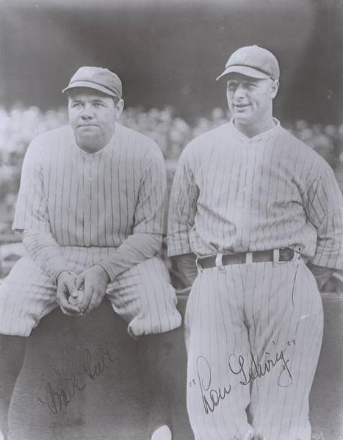 Babe Ruth and Lou Gehrig photograph, between 1923 and 1934