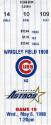 Chicago Cubs versus Houston Astros ticket, 1998 May 06