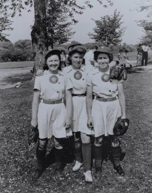 South Bend Blue Sox Player Group photograph, between 1943 and 1954