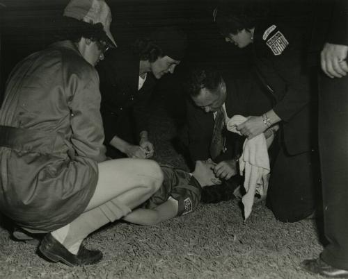 Injured Player photograph, between 1943 and 1954