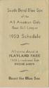 South Bend Blue Sox schedule, 1950