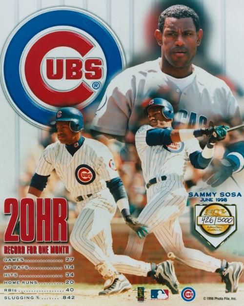 Sammy Sosa Batting photograph, 1998