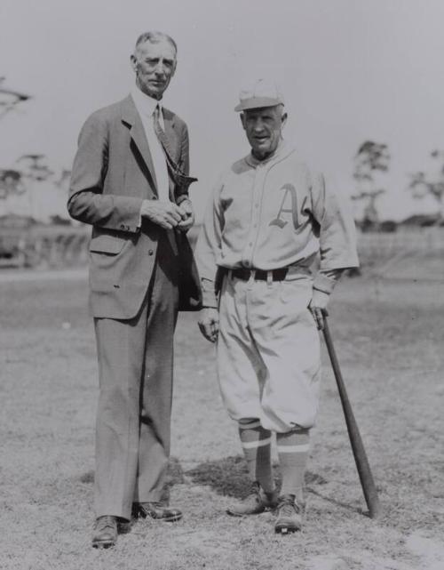 Connie Mack and Kid Gleason photograph, 1928