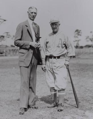 Connie Mack and Kid Gleason photograph, 1928