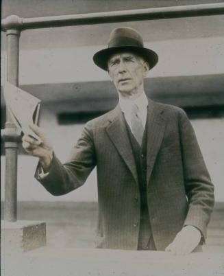 Connie Mack Holding a Scorecard photograph, undated