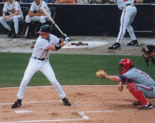 Chipper Jones Batting photograph, 1999 June 24