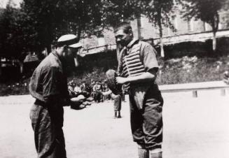 Babe Ruth in Catcher's Gear photograph, 1912