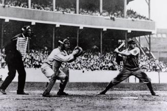 Honus Wagner and Roger Bresnahan Batting photograph, 1909