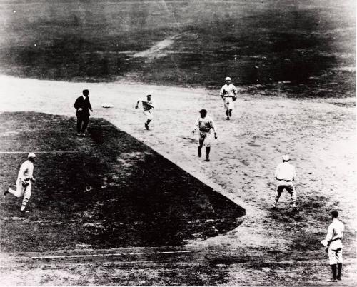 Babe Ruth in a Rundown photograph, between 1920 and 1934