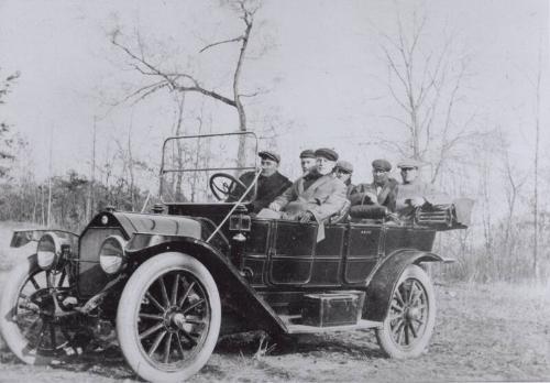 Honus Wagner in Car with Group photograph, undated