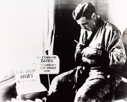 Babe Ruth Signing a Baseball photograph, probably 1929