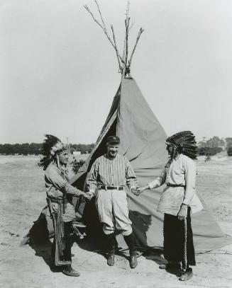 Tris Speaker with Native Americans photograph, between 1916 and 1926