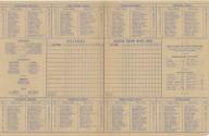 South Bend Blue Sox scorecard, 1946