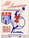 All-American Girls Professional Baseball League souvenir reunion program, 1986