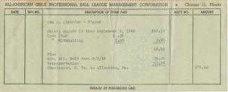 Ima G. Alderfer Paycheck stub, 1949 September 05