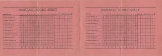 Springfield Sallies versus Chicago Colleens scorecard, 1950