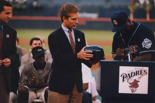 Tony Gwynn 3000th Hit Celebration photograph, after 1999 August 06