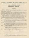 Lois Barker All-American Girls Baseball League contract, 1950 May 18