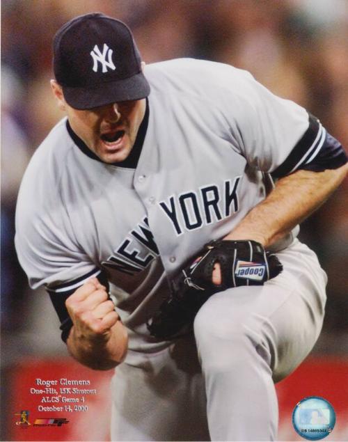 Roger Clemens Celebrating photograph, 2000 October 14