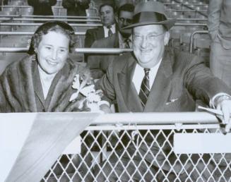 Walter O'Malley and Katherine O'Malley photograph, 1955 October