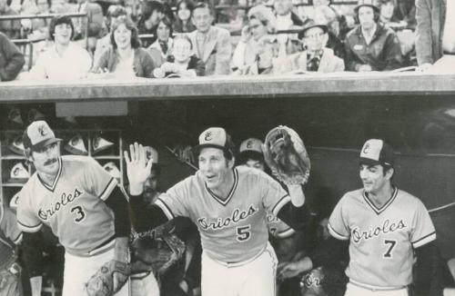 Bobby Grich, Brooks Robinson, and Mark Belanger photograph, 1976 September 29