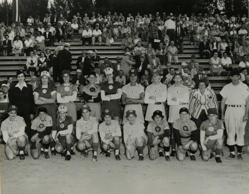 All-American Girls Professional Baseball League All-Star Team photograph, 1954