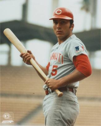 Johnny Bench Holding Bat photograph, 1969