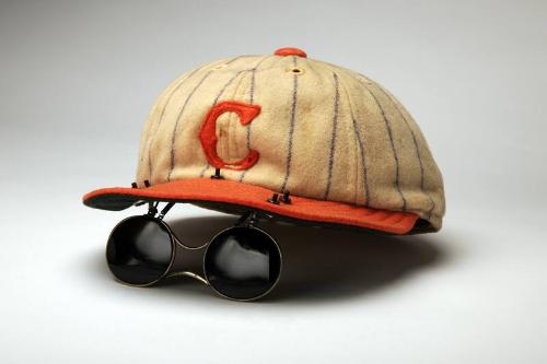 Edd Roush cap and sunglasses