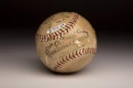 Christy Mathewson, Warren Harding, Calvin Coolidge, Kenesaw Mountain Landis, Babe Ruth, John He…