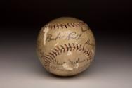 Christy Mathewson, Warren Harding, Calvin Coolidge, Kenesaw Mountain Landis, Babe Ruth, John He…