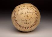 Carl Mays and Babe Ruth Autographed ball