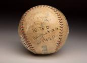 Carl Mays and Babe Ruth Autographed ball