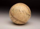 Carl Mays and Babe Ruth Autographed ball