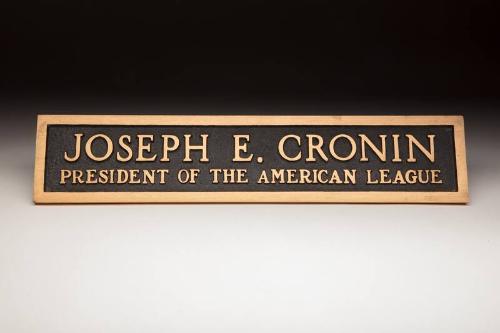 Joe Cronin nameplate